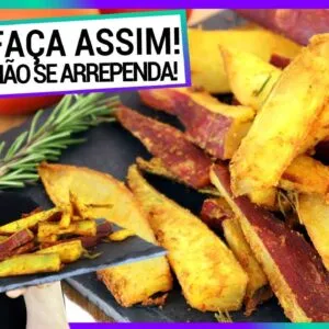 FAÇA BATATA DOCE ASSIM E NUNCA MAIS VC FARÁ OUTRA RECEITA! Crocante e substitui o pão