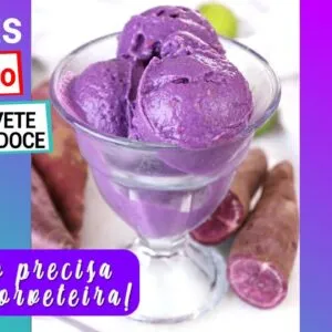 FAÇA SORVETE COM BATATA DOCE! Não precisa de sorveteira, mais saudável (vegano) #shorts