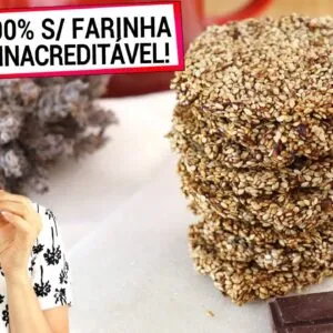 INCRÍVEL BISCOITO DE GERGELIM SEM FARINHA NENHUMA! INTEGRAL, DE CHOCOLATE, FÁCIL!