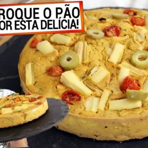 TROQUE O PÃO POR ESTA TORTA DE PALMITO DELICIOSA E SAUDÁVEL! Pode congelar, sem trigo, ovo e leite