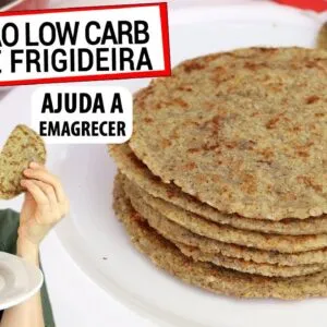 PERFEITO PÃO LOW CARB DE FRIGIDEIRA QUE TE AJUDA A EMAGRECER! FÁCIL, SÓ 3 INGREDIENTES, VEGANO