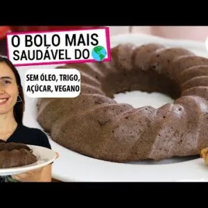O BOLO DE CHOCOLATE ANTI-INFLAMATÓRIO MAIS SAUDÁVEL DO MUNDO! SEM ÓLEO E TRIGO SABOREIE À VONTADE!