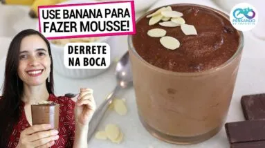 TRANSFORME SUAS BANANAS VELHAS NO MOUSSE DE CHOCOLATE PERFEITO! MAIS SAUDÁVEL, DERRETE NA BOCA!
