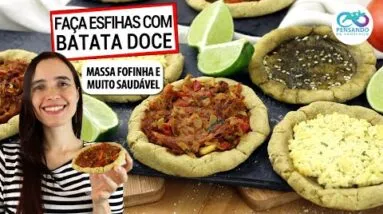 TRANSFORME SUA BATATA DOCE EM ESFIHAS DELICIOSAS! MAIS SAUDÁVEL E TE AJUDA A EMAGRECER!