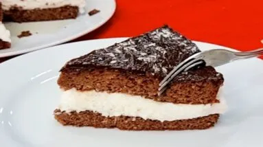 Bolo Prestígio SEM AÇÚCAR, TRIGO E LEITE - Poucos Carboidratos (Low Carb), Fácil e Delicioso