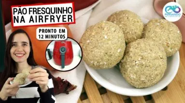 PÃO DE BATATA DOCE E AVEIA NA AIRFRYER! SÓ 12 MINUTOS, VEGANO, SEM GLÚTEN!