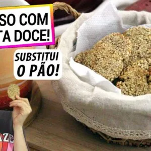 ADEUS PÃO! SÓ BATATA DOCE E GERGELIM, 2 INGREDIENTES, SUBSTITUI O PÃO E É SAUDÁVEL
