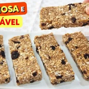 BARRA DE CEREAL Deliciosa, FÁCIL e Saudável - Sem Açúcar, Sem Farinha e Sem Leite - Rápida!