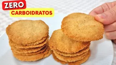 Só 4 INGREDIENTES e ZERO CARBOIDRATOS - Biscoito Amanteigado Delicioso, Sem Trigo, Açúcar e Leite