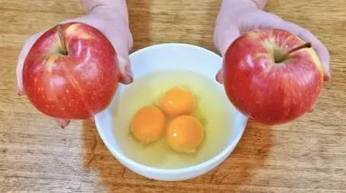 Misture MAÇÃ e OVO CRU e vai VICIAR nessa DELÍCIA! Sem Açúcar e Trigo - Fácil, Barato e Saudável!