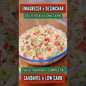 Salada para EMAGRECER e DESINCHAR! Fácil, Gostosa, Rápida e Saudável! (Low Carb)