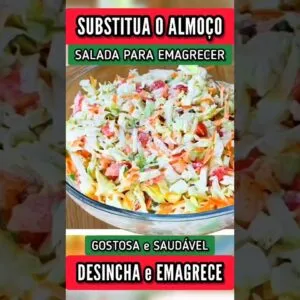 Salada para DESINCHAR e EMAGRECER RÁPIDO! Gostosa, Fácil, Rápida e Completa (Low Carb)