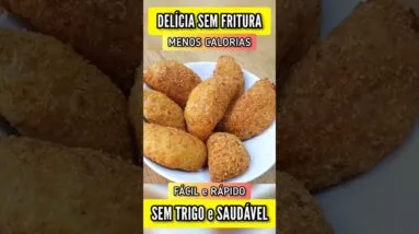 Delícia SEM FRITURA e SEM TRIGO! RECHEADO, FÁCIL e GOSTOSO DEMAIS - Vai fazer sucesso!