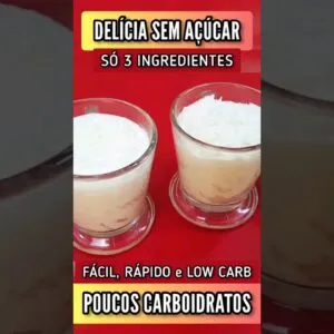 Só 3 INGREDIENTES! Delícia SEM AÇÚCAR e Baixa em Carboidratos - Fácil, Rápido e Saudável (Low Carb)