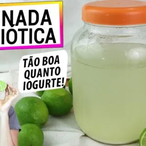 LIMONADA FERMENTADA PROBIÓTICA! IGUAL IOGURTE, RICA EM LACTOBACILOS E ANTI-INFLAMATÓRIA