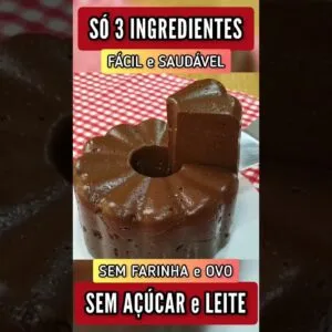 DELÍCIA SEM AÇÚCAR com 3 INGREDIENTES! Sem Leite, Sem Farinha, Sem Forno e Sem Ovo - Fácil e Rápido