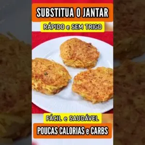 SUBSTITUA O JANTAR! Deliciosa, POUCAS CALORIAS e CARBOIDRATOS, Sem Trigo, Rápida e Fácil (Low Carb)