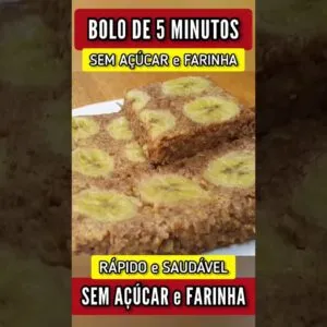BOLO de 5 MINUTOS - SEM AÇÚCAR, FARINHA, LEITE ou OVO! Delicioso, Fácil, Rápido e Saudável