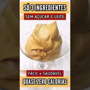 Delícia QUASE ZERO CALORIAS e Só 3 INGREDIENTES! Fácil, Sem Açúcar, Sem Leite e Sem Farinha!