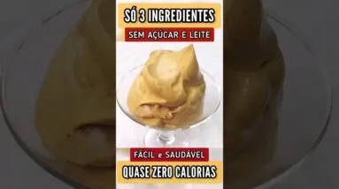 Delícia QUASE ZERO CALORIAS e Só 3 INGREDIENTES! Fácil, Sem Açúcar, Sem Leite e Sem Farinha!