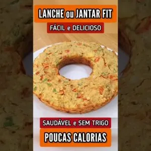 LANCHE ou JANTAR com POUCAS CALORIAS e SEM TRIGO! Bolo Salgado Fácil, Rápido e Delicioso