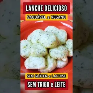Lanche FÁCIL, GOSTOSO e VEGANO - Pão de Queijo SEM LEITE, TRIGO e QUEIJO - Fica INCRÍVEL!