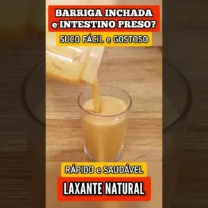 PODEROSO LAXANTE NATURAL para BARRIGA INCHADA e INTESTINO PRESO - Fácil e Rápido