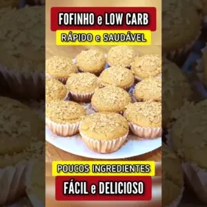 Bolinho quase ZERO CARBOIDRATOS! Delicioso, FÁCIL, RÁPIDO e FOFINHO (Low Carb e Sem Leite)