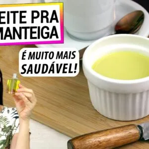 AGORA SÓ USO AZEITE PRA FAZER MANTEIGA! MUITO MAIS SAUDÁVEL E SUPER SABOROSA (DERRETE NO PÃO)