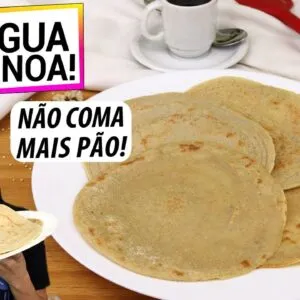 SÓ ÁGUA E QUINOA NA FRIGIDEIRA, SUBSTITUI O PÃO É MAIS SAUDÁVEL E FÁCIL!