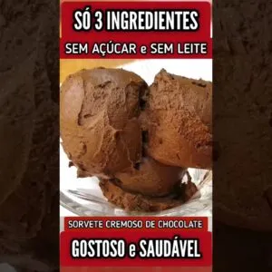 Sorvete CREMOSO de 3 INGREDIENTES - SEM AÇÚCAR e LEITE - Fácil e Delicioso!