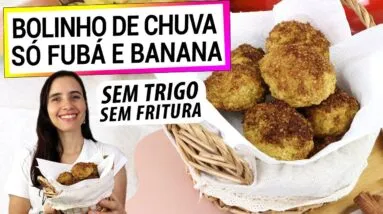 ESTE BOLINHO DE CHUVA SÓ LEVA BANANA E FUBÁ! É TÃO FÁCIL SER SAUDÁVEL ASSIM!