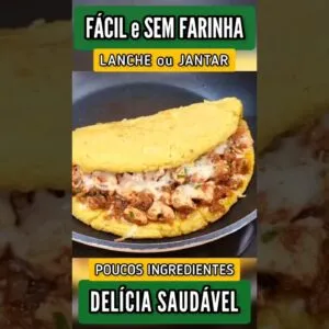 FÁCIL, DELICIOSO e SEM FARINHA! Lanche ou Jantar SAUDÁVEL, Poucos Ingredientes e na Frigideira