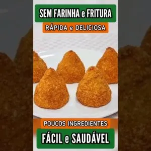 Coxinha SEM FRITURA, SEM FARINHA, FÁCIL e SAUDÁVEL! Rápida e Deliciosa, Fica Incrível!