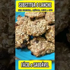 SUBSTITUA O LANCHE! Biscoito FÁCIL, RÁPIDO, BARATO e SAUDÁVEL - Sem Farinha, Açúcar, Leite e Ovo