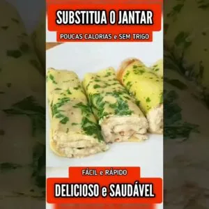 SUBSTITUA O JANTAR! Delícia SEM TRIGO com POUCAS CALORIAS e RICA EM PROTEINAS! Fácil e Rápida