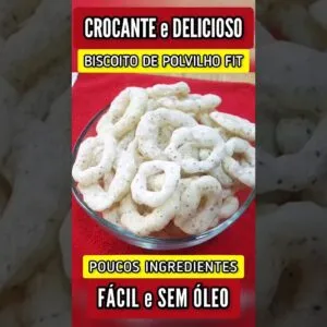 BISCOITO DE POLVILHO FIT! Delícia CROCANTE, Sem Óleo, Sem Glúten, Sem Lactose e Sem Ovo