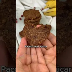 PAÇOCA FEITA COM BANANA! É fácil e sem acúcar! Delicia saudável!