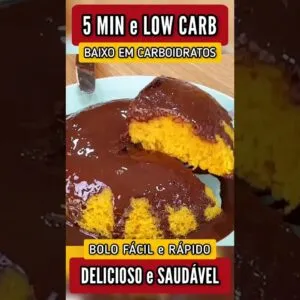 BOLO de 5 MINUTOS e BAIXO EM CARBOIDRATOS - Delicioso, Fácil e Low Carb