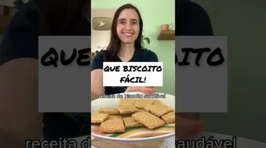 OLHA QUE BISCOITO FÁCIL E SAUDÁVEL! É CROCANTE, sem glúten e vegano! Só 15 minutos de forno!