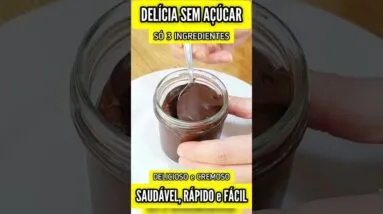Só 3 INGREDIENTES! Delícia SEM AÇÚCAR, Sem Leite Condensado e Sem Farinha - Fácil e Rápido
