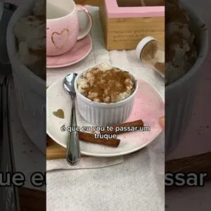 ARROZ DOCE MAIS SAUDÁVEL E SUPER CRMOSO! Feito com arroz integral, sem lactose!
