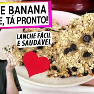 SÓ AVEIA E BANANA! MISTURE, TÁ PRONTO! NÃO COMPRE MAIS BISCOITO NO SUPERMERCADO!