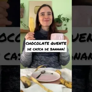 É FEITO COM CASCA DE BANANA! Sabor incrível e este chocolate quente é mais saudável!