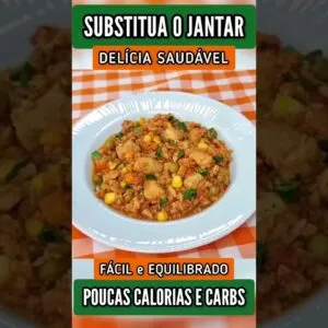 Jantar FÁCIL, DELICIOSO e SAUDÁVEL com POUCAS CALORIAS E CARBOIDRATOS! Galinhada de Vó!