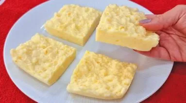 Só 2 INGREDIENTES! Delícia SEM AÇÚCAR, FARINHA, LEITE e OVO - Parece Marshmallow - Poucas Calorias