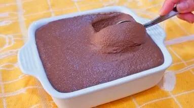 Só 3 MIN e 4 INGREDIENTES! Delícia SEM AÇÚCAR e POUCAS CALORIAS, Sem Leite Condensado - Fácil!