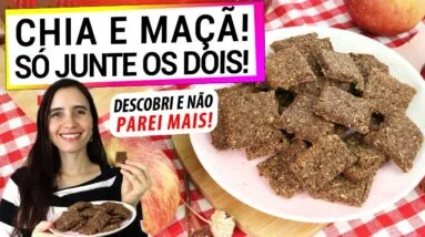 CHIA E MAÇÃ, MISTURE OS DOIS! DEPOIS QUE DESCOBRI, NÃO PAREI MAIS DE FAZER! MUITO FÁCIL E SAUDÁVEL!