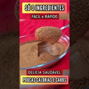 Só 3 INGREDIENTES! Delicioso, POUCAS CALORIAS e CARBOIDRATOS, Sem Leite Condensado ou Creme de Leite