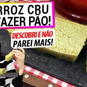 PÃO DE ARROZ CRU INACREDITÁVEL! SÓ ARROZ, SEM FARINHA, SEM GLÚTEN, FÁCIL DEMAIS!